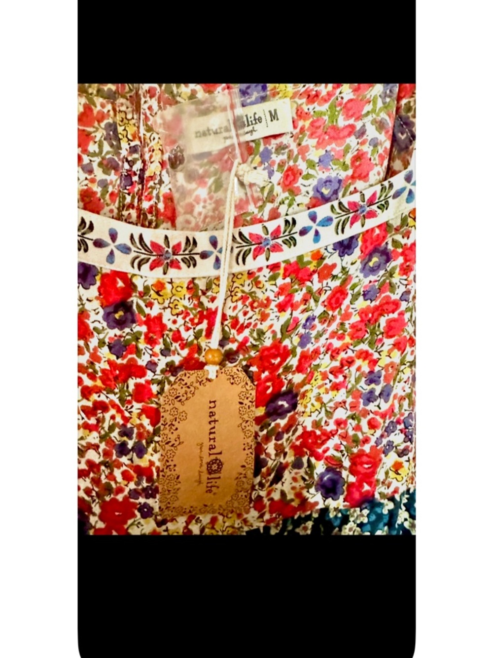 NATURAL LIFE Floral Maxi Dress - Navy, Red & Purple - Picture 5 of 6